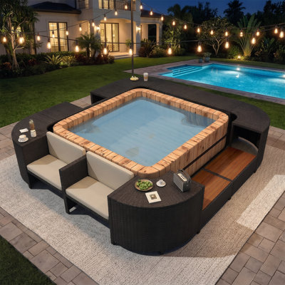 Blue Wave Products Riviera 8-in Top Rail Metal Wall Swimming Pool